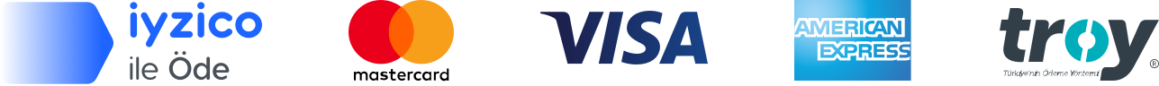 Güvenli ödeme yöntemleri — Iyzico, VISA, Mastercard, Troy